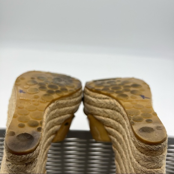 Jimmy Choo Phoenix Wedge Espadrilles Wedges Soze 38 Tan Beige - Picture 12 of 14